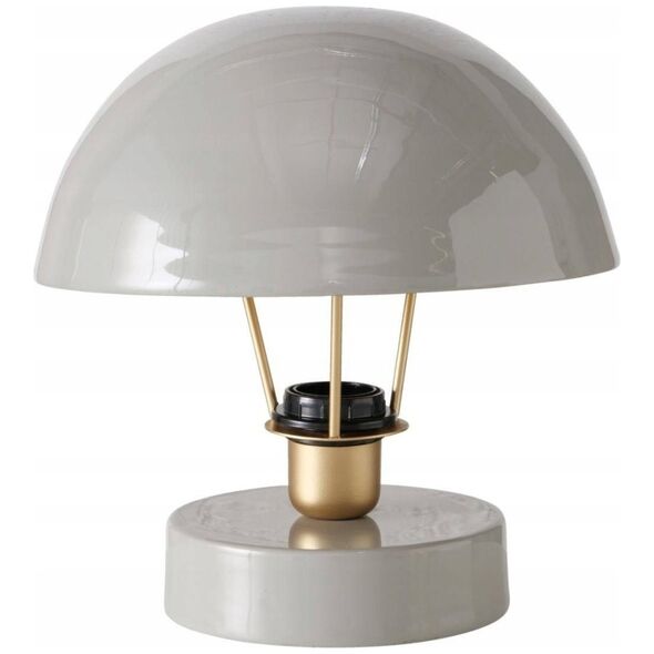 Boltze Metalowa lampka stołowa Clover, szary klosz, Ø 25 cm