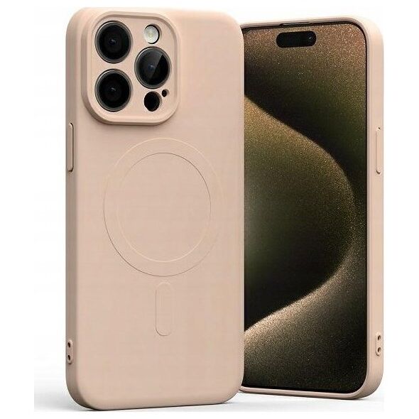 Mercury Mercury MagSafe Semi-Silicone iPhone 15 Pro Max 6,7" różowo-piaskowy /pink sand