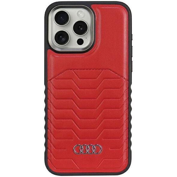 Audi Audi Synthetic Leather MagSafe iPhone 15 Pro 6.1" czerwony/red hardcase AU-TPUPCMIP15P-GT/D3-RD
