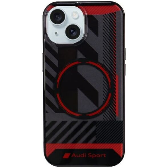 Audi Audi IML Sport MagSafe Case iPhone 15 / 14 Plus Plus 6.7" czarny/black hardcase AU-IMLMIP15M-RSQ/D2-BK