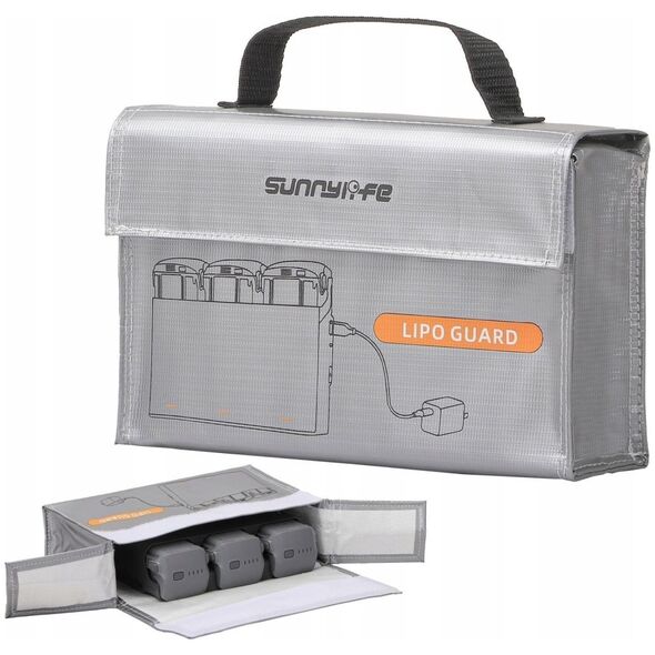 SunnyLife Futerał Etui Case Na 3x Akumulator Ładowarka Do Dji Mini 4k / Air 3 / Avata 2 / Dc830-s