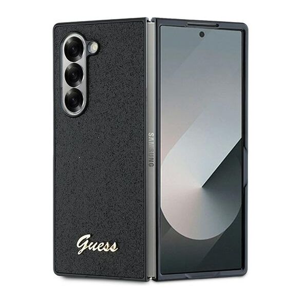 Guess case for Samsung Galaxy Z Fold6 GUE003744 black 4G Glitter Script 3666339322632
