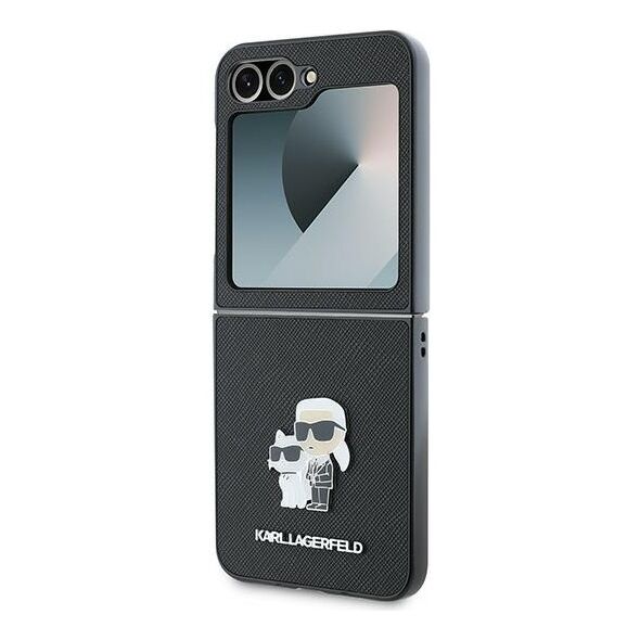 Karl Lagerfeld case for Samsung Galaxy Z Flip6 KF002200 black Saffiano Metal Pin 3666339322502