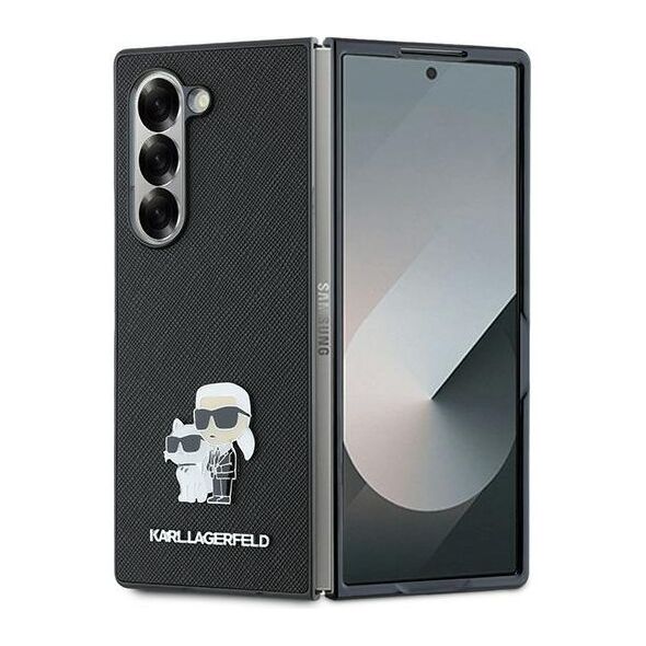 Karl Lagerfeld case for Samsung Galaxy Z Fold6 KF002203 black Saffiano Metal Pin 3666339322571