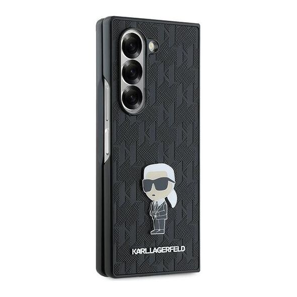 Karl Lagerfeld case for Samsung Galaxy Z Fold6 KF002204 black Saffiano Ikonik Pin 3666339322588