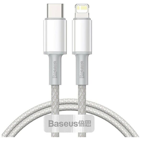 Baseus High Density Braided USB-C to Lightning Cable 20W Λευκό 1m (CATLGD-02) (BASCATLGD02) έως 12 άτοκες Δόσεις