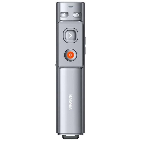 Baseus Presenter με Πορτοκαλί Laser και Πλήκτρα Slideshow σε Ασημί Χρώμα (WKCD000013) (BASWKCD000013) έως 12 άτοκες Δόσεις