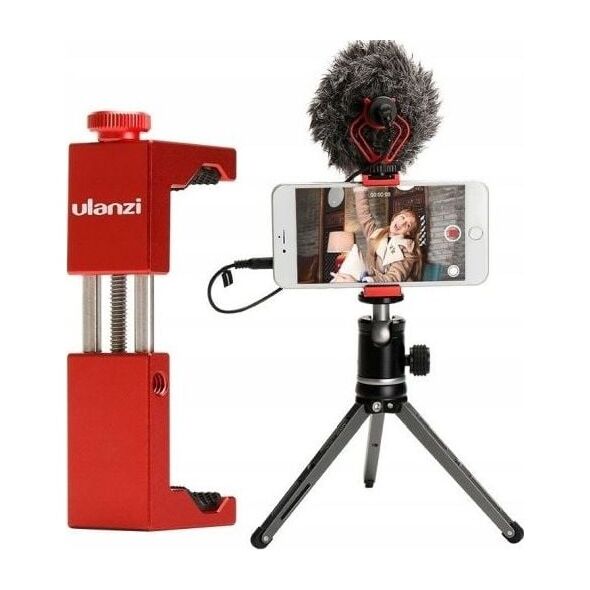 Selfie stick Ulanzi Uchwyt na telefon St-02s czerwony
