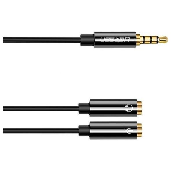 Kabel Ugreen Jack 3.5mm - Jack 3.5mm x2 0.2m czarny (30620)