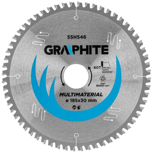 Graphite Tarcza do pilarki, widiowa, 185 x 30 mm, 60 zębów (55H546)