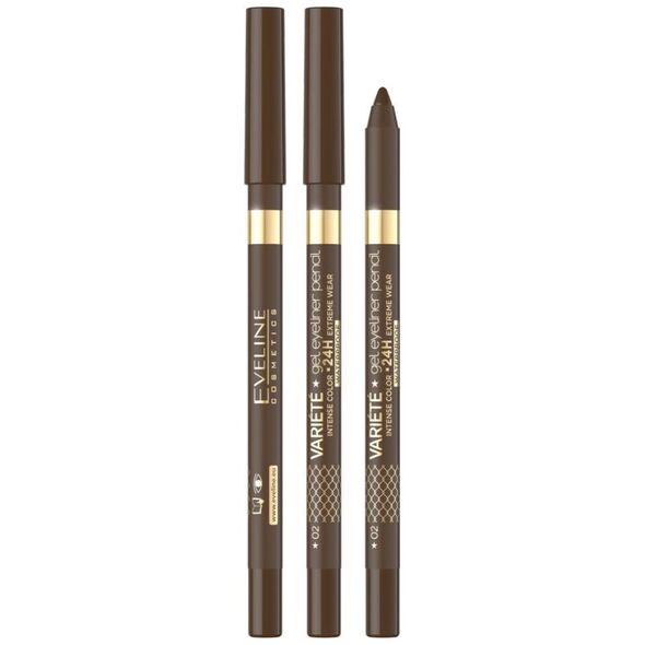 Eveline EVELINE_Variete żelowa wodoodporna kredka do oczu 02 Brown 9g