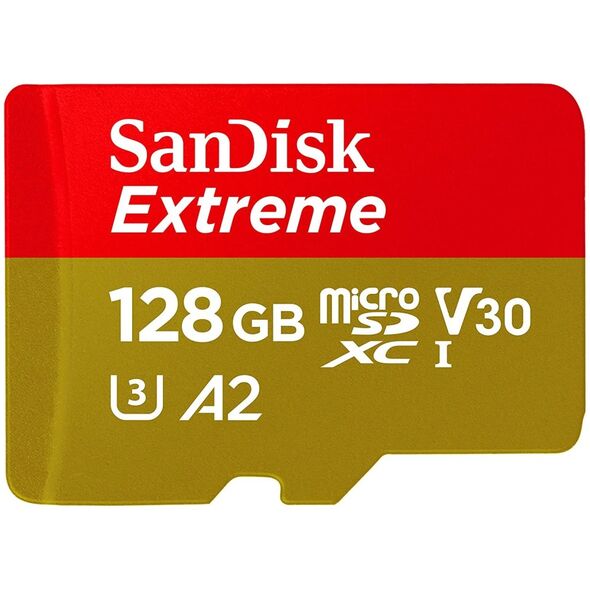 Karta SanDisk Extreme MicroSDXC 128 GB Class 10 UHS-I/U3 A2 V30 (SDSQXAA-128G-GN6MA)