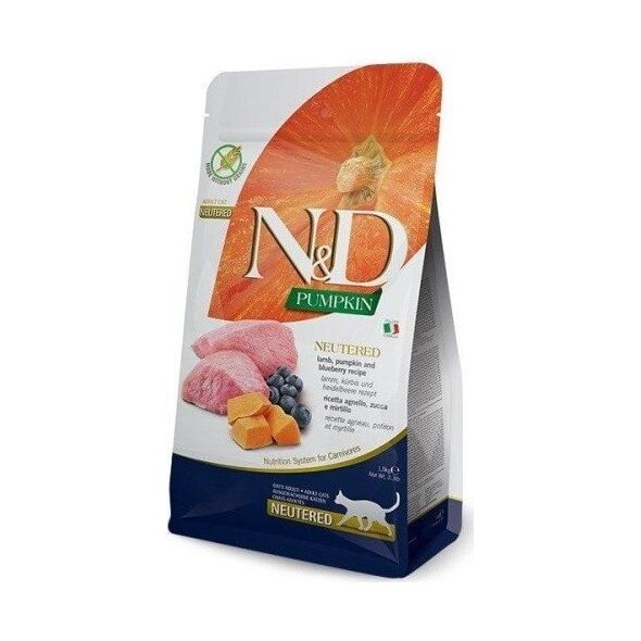 Farmina FARMINA N&D PUMPKIN CAT LAMB & BLUEBERRY NEUTERED ADULT 1,5kg