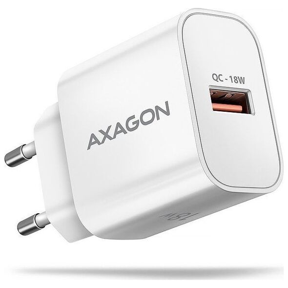 Φορτιστής Axagon AXAGON ACU-QC18W, φορτιστής τοίχου 18W, 1x θύρα USB-A, QC3.0/AFC/Apple, λευκό 13260754 8595247908346