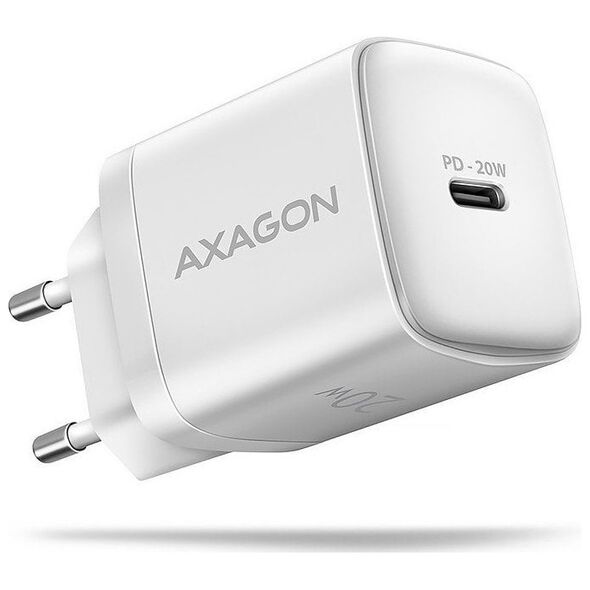 Φορτιστής Axagon AXAGON ACU-PD20W, φορτιστής τοίχου 20W, 1x θύρα USB-C, PD3.0/PPS/QC4+/AFC/Apple, λευκό 13260756 8595247908308