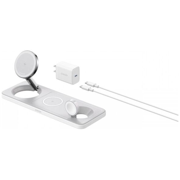 Ładowarka Anker Ładowarka MagGo 3w1 Pad 15W Qi2 Biała