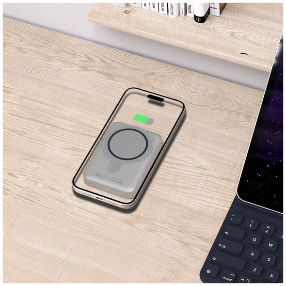 Magnetic Powerbank 10000mAh 15W USB-C Tech-Protect LifeMag PB11 MagSafe Titanium 5906302309504