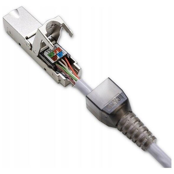 Qoltec Wtyk RJ45 beznarzędziowy STP | CAT6 | JACK PIN | T568B | T568A