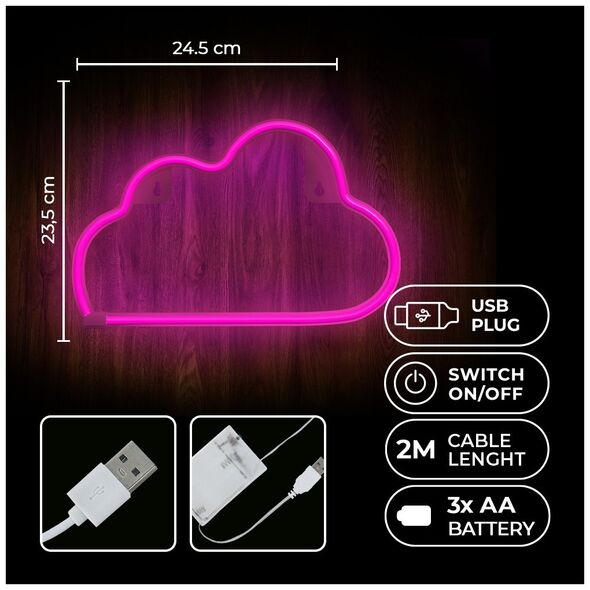 Neon LED Light CLOUD pink NNE25 Neolia 5907457773486
