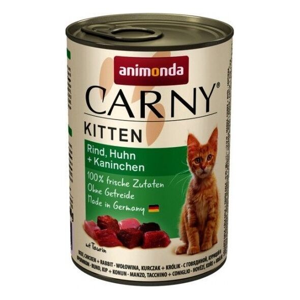 Animonda ANIMONDA Carny Kitten smak: wołowina, kurczak i królik 400g