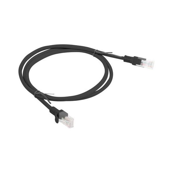 Lanberg Patchcord, Cat6, nieekranowany, 1m, czarny (PCU6-10CC-0100-BK)