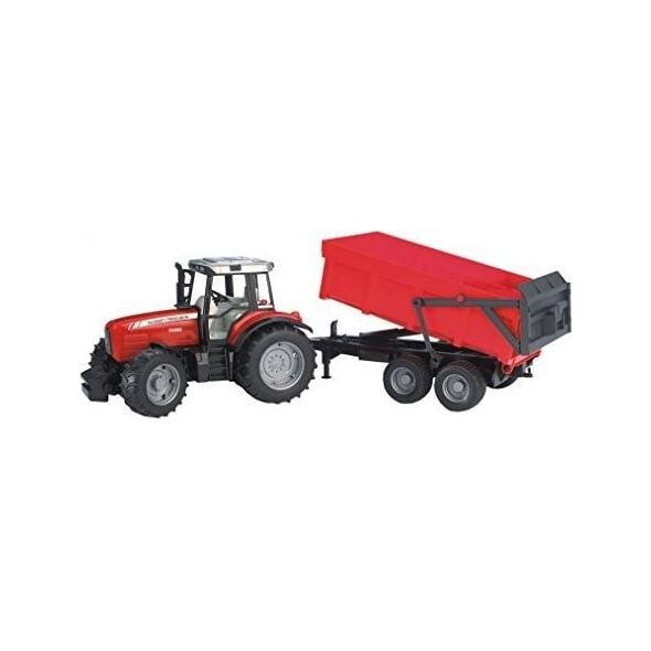 Bruder Traktor Massey Ferguson 7480 z przyczepą wywrotką