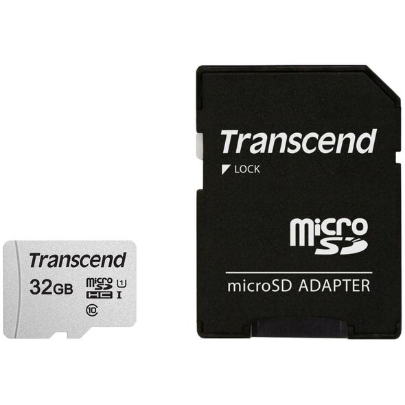 Karta Transcend 300S MicroSDHC 32 GB Class 10 UHS-I/U1  (TS32GUSD300S-A)