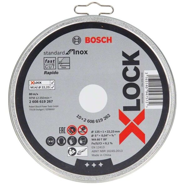 Bosch X-LOCK tarcza 125 10 sztuk 125x1x22,23 mm (2608619267)
