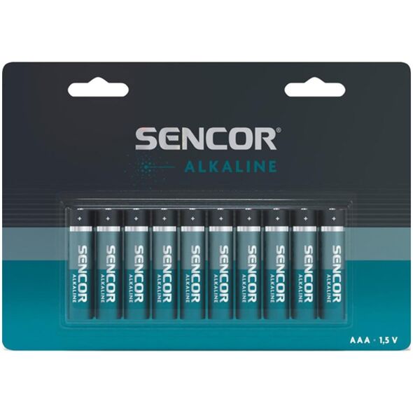 Sencor Bateria alkaliczna, AAA (LR03), AAA, 1.5V, Sencor, blistr, 10-pack