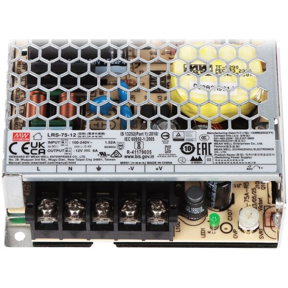 Mean Well ZASILACZ IMPULSOWY LRS-75-12 MEAN WELL