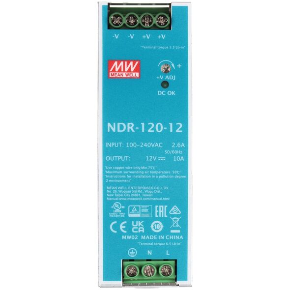 Mean Well ZASILACZ IMPULSOWY NDR-120-12 MEAN WELL