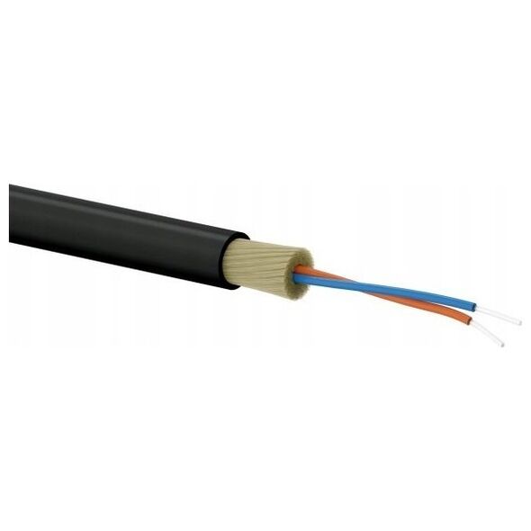 Alantec Kabel światłowodowy OS2 abonencki FTTx okrągły SM 2J 9/125 G657A LSOH czarny