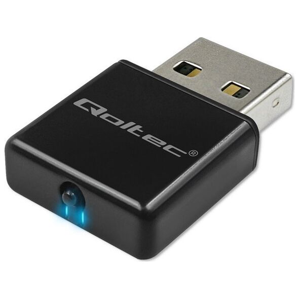 Karta sieciowa Qoltec Bezprzewodowy Ultra szybki mini adapter NANO Wi-Fi Qoltec standard N USB 2.0 300Mbps
