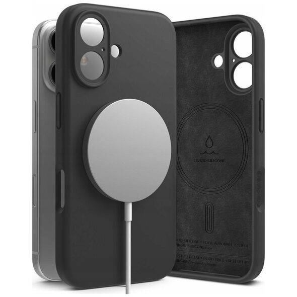 Ringke RINGKE SILICONE MAGNETIC MAGSAFE IPHONE 16 BLACK