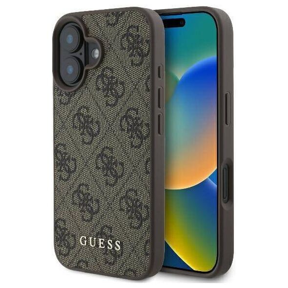 Original Case IPHONE 16 PLUS Guess Hardcase 4G Classic (GUHCP16MG4GFBR) brown 3666339346010