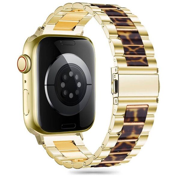 Strap for APPLE WATCH 3 / 4 / 5 / 6 / 7 / 8 / 9 / SE (38 / 40 / 41 MM) Tech-Protect Modern Leopard gold 5906302310616