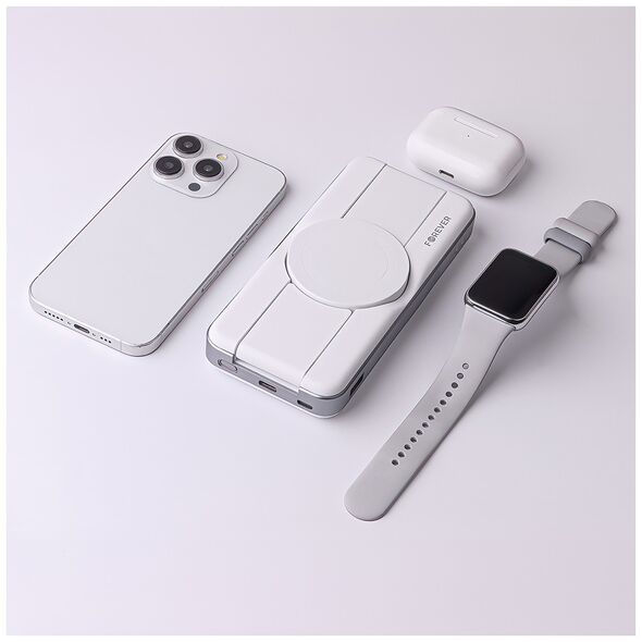 Forever wireless power bank MATB-300 10000 mAh 3in1 white 5907457779808