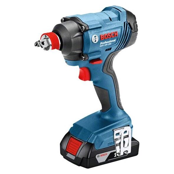 Klucz udarowy Bosch GDX 180-LI 18 V 1/4" + 2 x akumulator 2 Ah