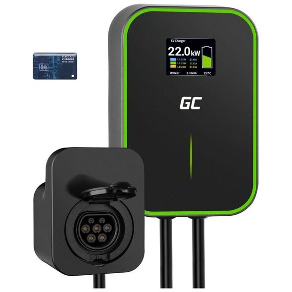 Ładowarka Green Cell Wallbox PowerBox RFID 22kW Typ 2 (EV15RFID)