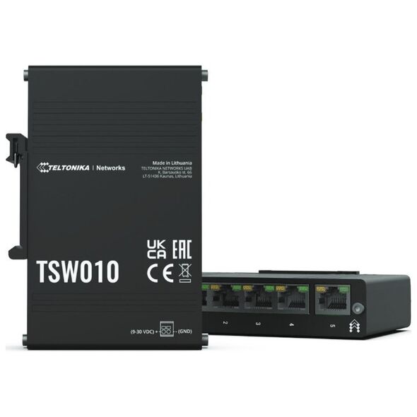Switch Teltonika Przełšcznik przemysłowy TSW010 5xRJ45 porty 10/100Mbps
