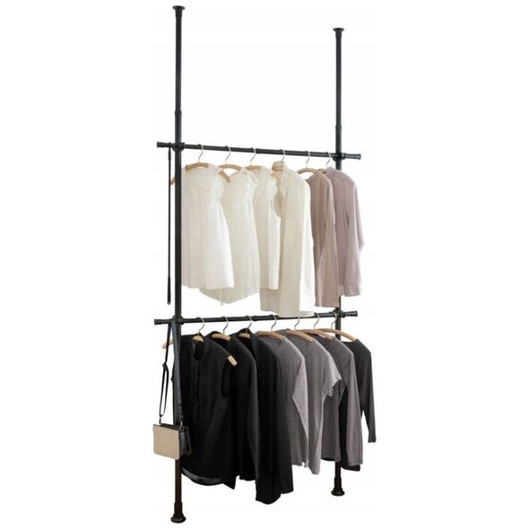 Wenko Teleskopowy system do garderoby HERKULES BASIC, kolor czarny, WENKO