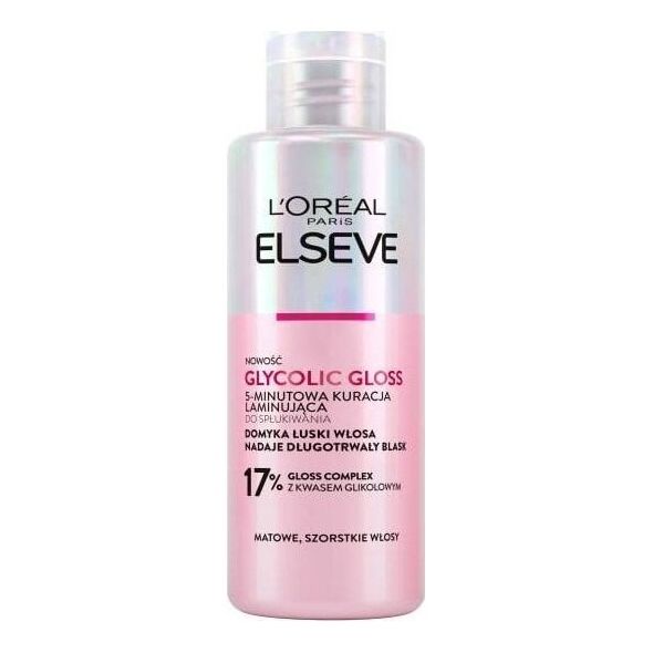 L’Oreal Paris Elseve Glycolic Gloss 5-minutowa kuracja laminująca do spłukiwania 200ml