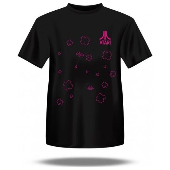 4f Koszulka męska ATARI z asteroidami / Czarna / L