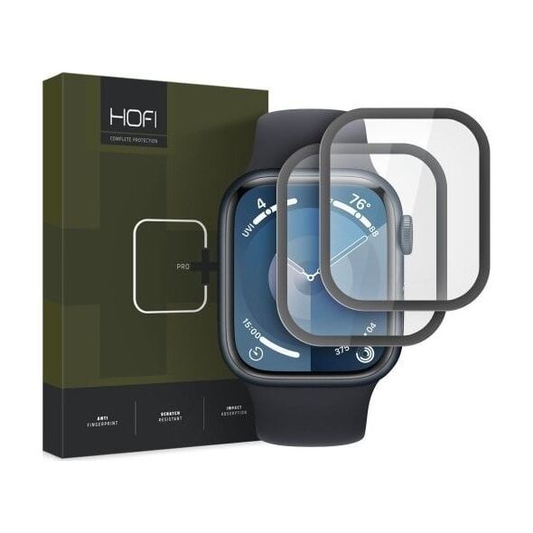 Hofi SZKŁO HYBRYDOWE HOFI HYBRID PRO+ 2-PACK APPLE WATCH 7 / 8 / 9 (45 MM) BLACK