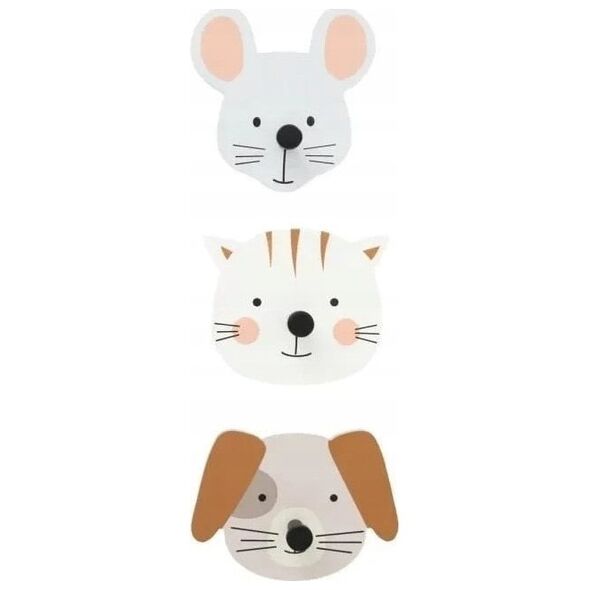 Atmosphera Wieszaki do pokoju dziecięcego ANIMALS, 3 haczyki