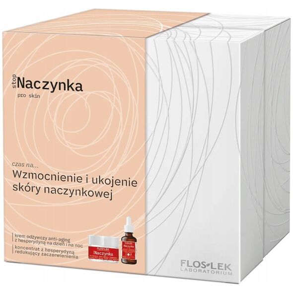 FLOSLEK_SET Stop Naczynka krem odżywczy do twarzy 50ml + koncentrat do twarzy redukujący przebarwienia 30ml