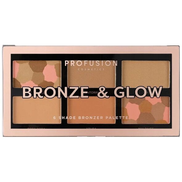 PROFUSION_Shade Bronzer Palette paleta brązerów do twarzy Bronze &amp| Glow 15,6g