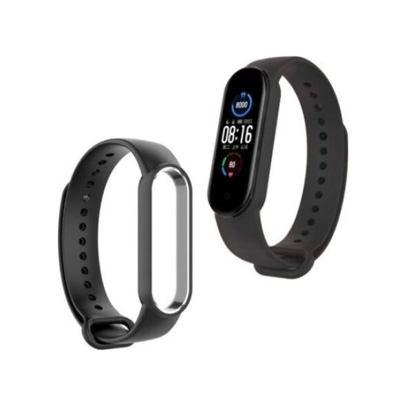 Strado WYP Pasek silikonowy do Xiaomi Mi Band 7 - Czarny