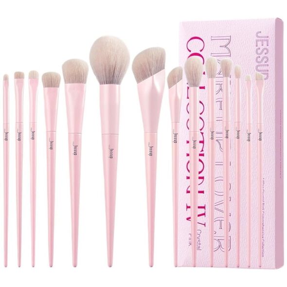 JESSUP_SET Comprehesive Collection estaw czternastu pędzli do makijażu twarzy T495 Crystal Pink