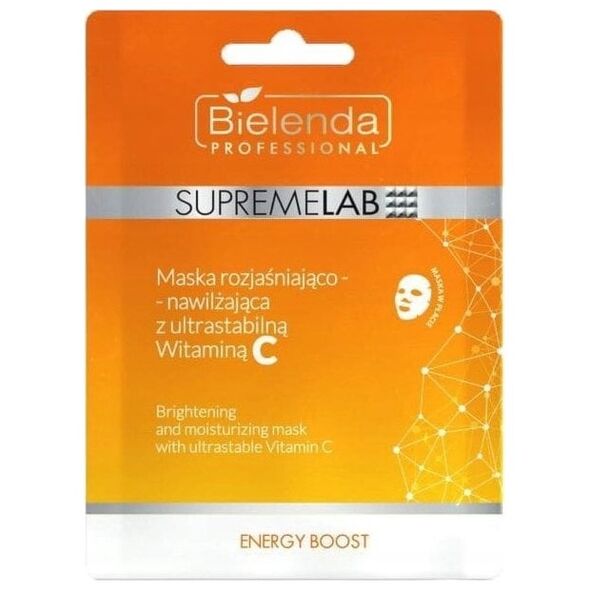 BIELENDA PROFESSIONAL_SupremeLab Energy Boost maska rozjaśniająco-nawilżająca z witaminą C 1szt.